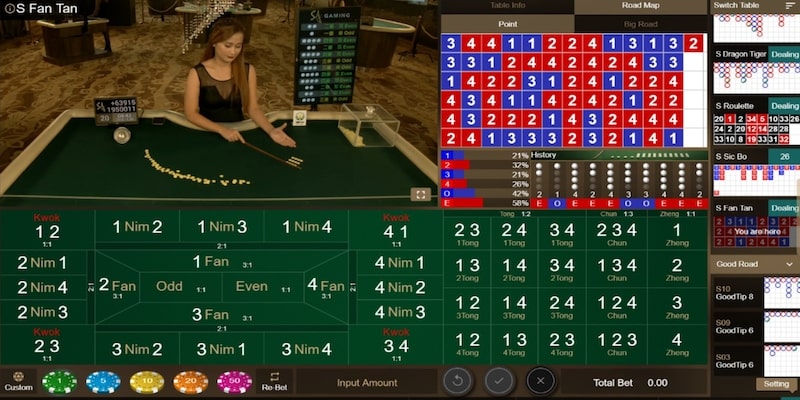 Nhiều ưu điểm tuyệt vời khi chơi Fantan trực tiếp